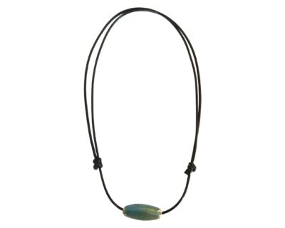 Earth Blue Ceramic Necklace – Gypsy Boho Adjustable Necklaces Collection