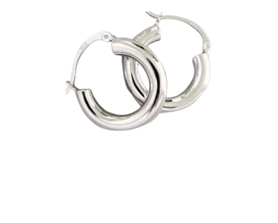 Loraine hoop earrings-sterling silver.