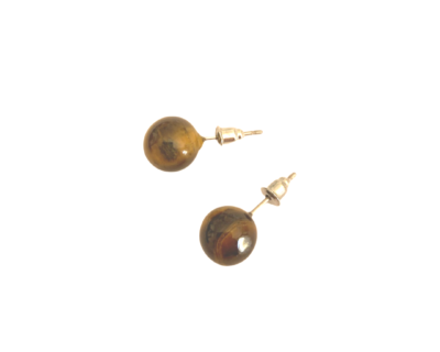 Marylin earrings-Tiger eye gemstone.