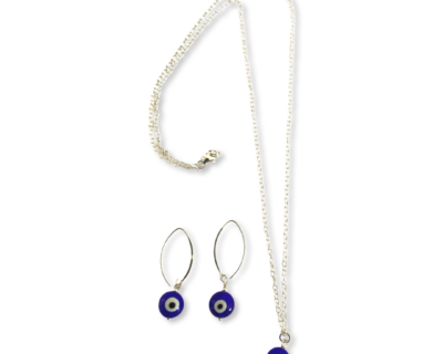 Samira-evil eye set, sterling silver.